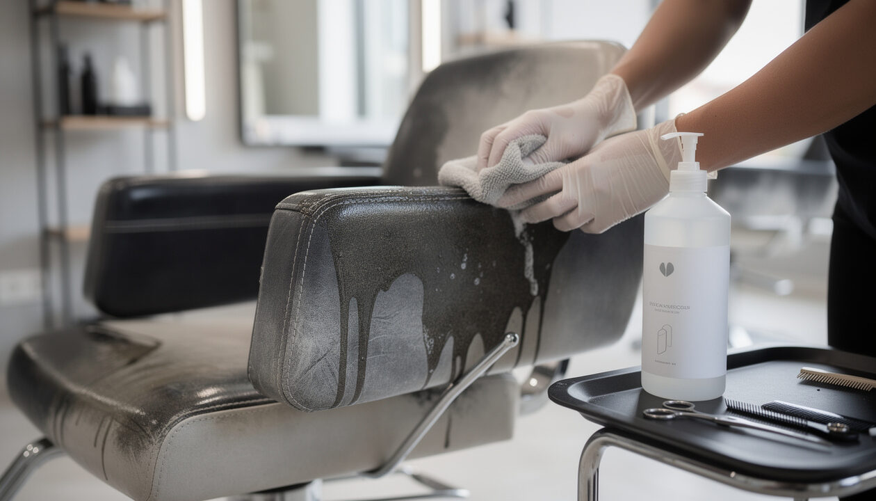 découvrez des méthodes efficaces pour éliminer les taches de coloration sur les sièges de coiffure et garder votre salon propre et impeccable.